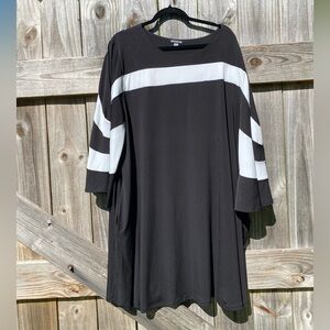 Nina Leonard Women's Black and White Dress - Sz 3X